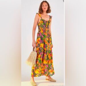 FARM Rio Orange Sunset Maxi Dress